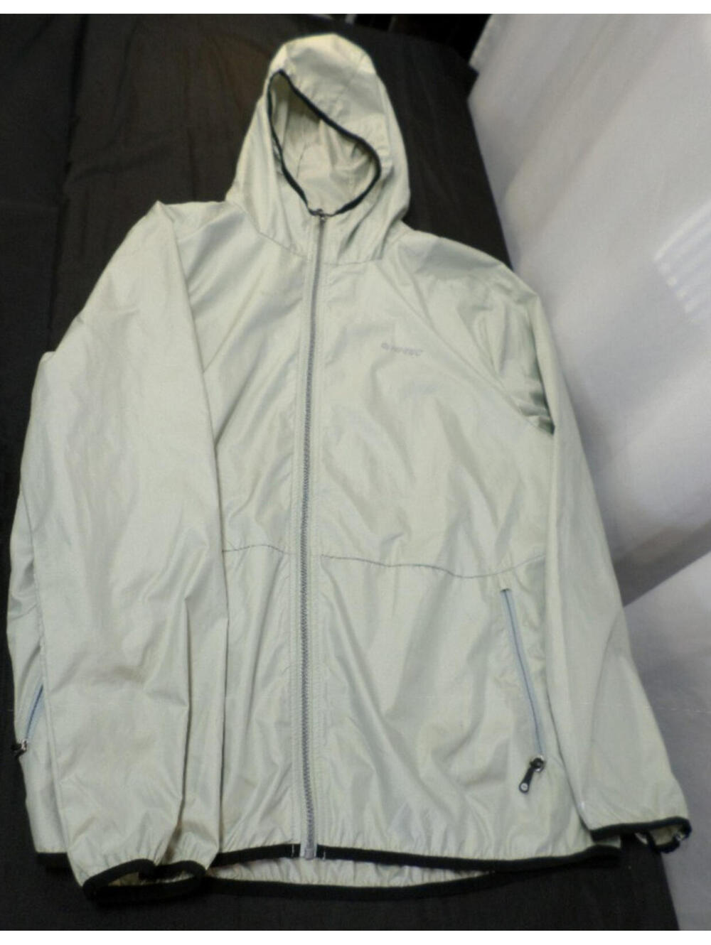 DESIGNER HI-TEC 100% POLYESTER FULL ZIP HOODED LIGHT GREEN JACKET SIZE X-LARGE